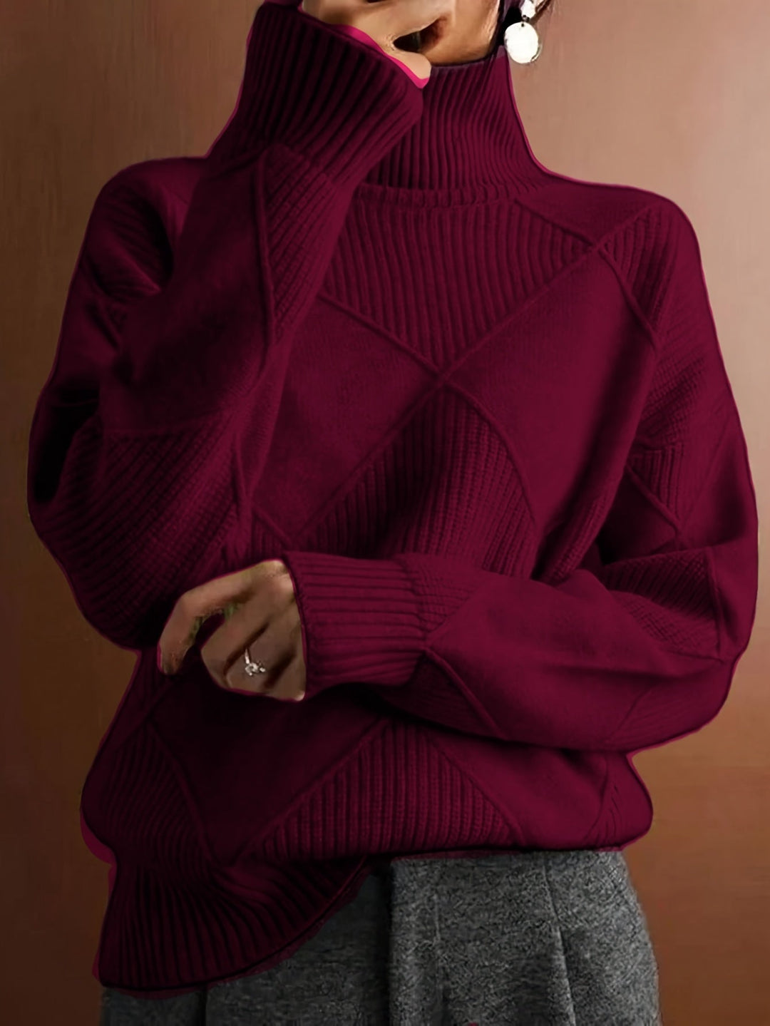 Maeve | Sweter z teksturowanym golfem