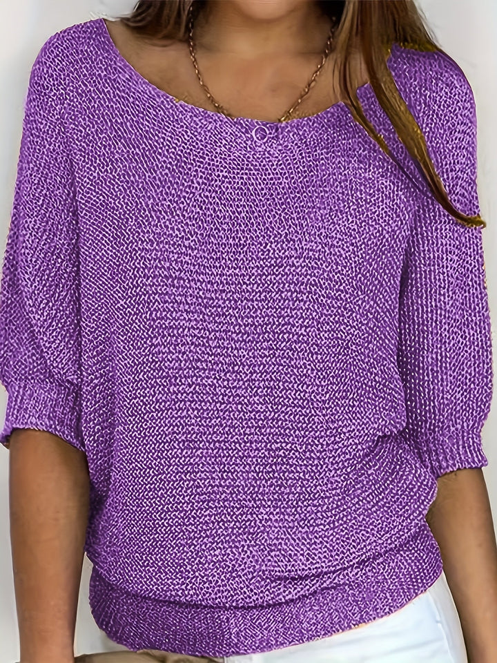 Lena | Luźny sweter z otwartym splotem