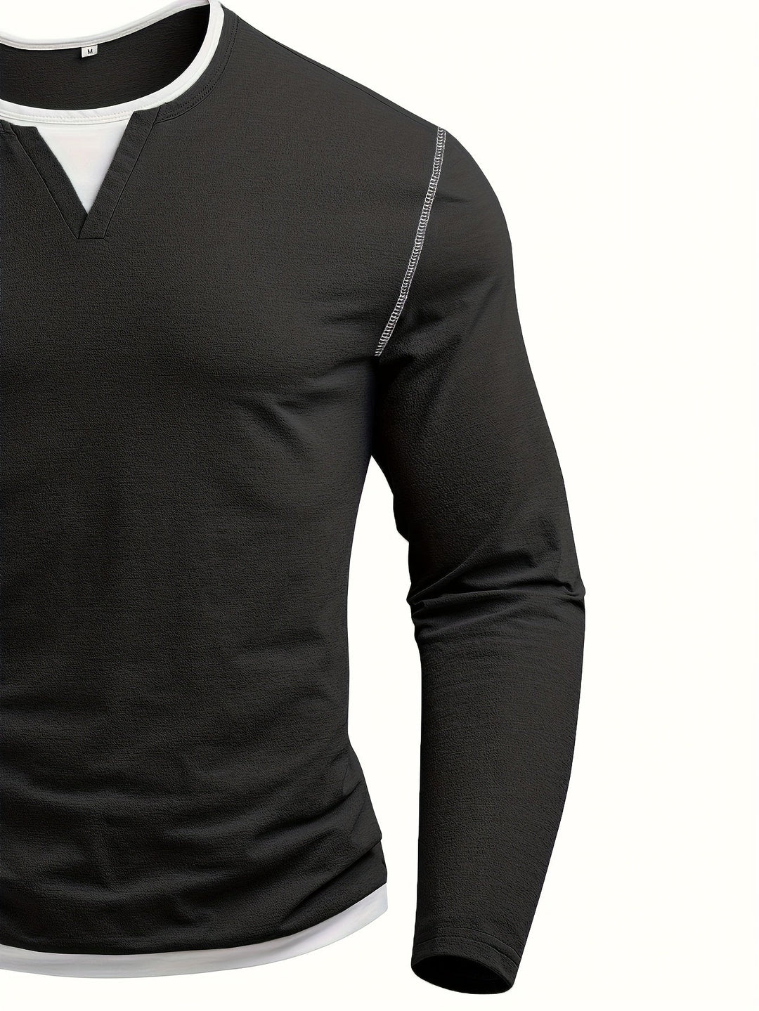 Nathan | Elegancka koszula Henley z dekoltem w serek