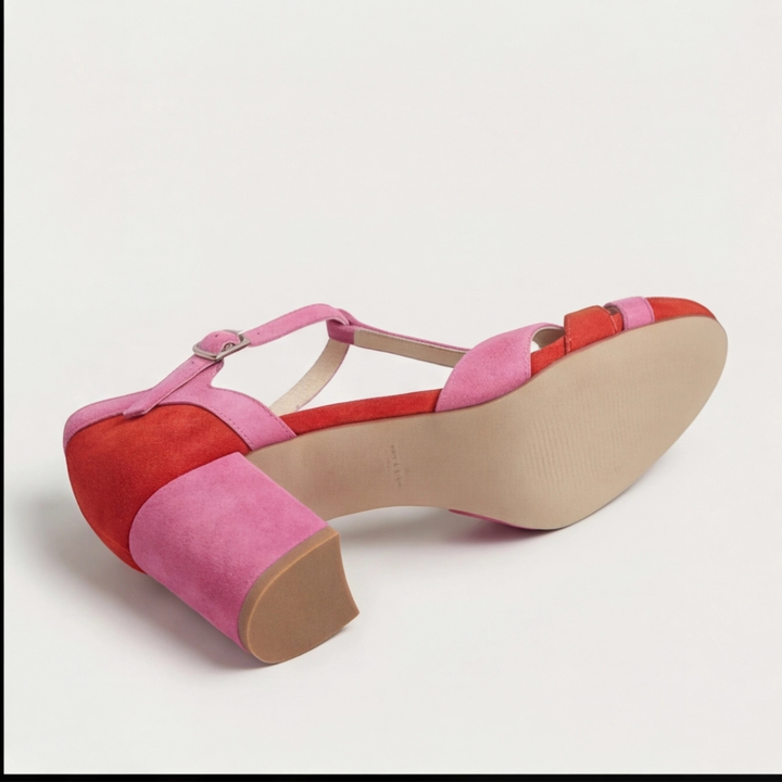 Joanna | Nowoczesne Zamykanie T-Strap na Obcasie