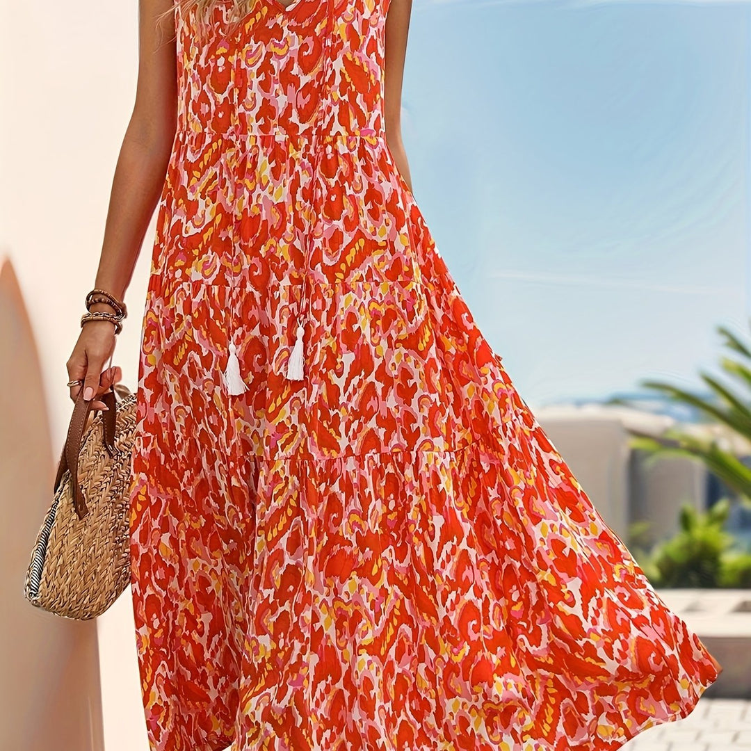 Delia | Swobodna Boho Maxi Sukienka