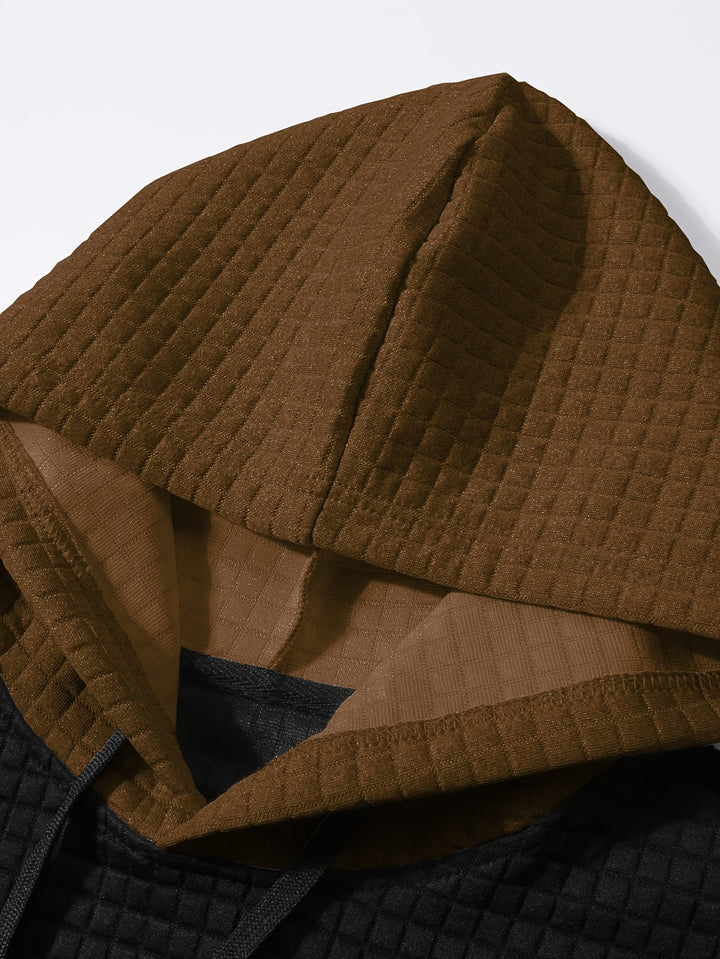 Hayes | Teksturowany Hoodie w Blokach Kolorystycznych
