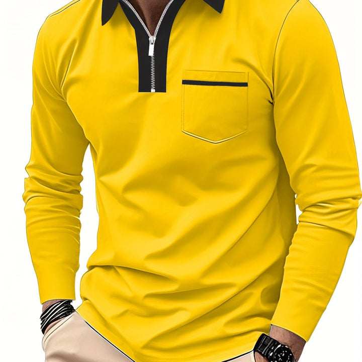 Curtis | Elegancka koszulka polo z zamkiem przy kołnierzu