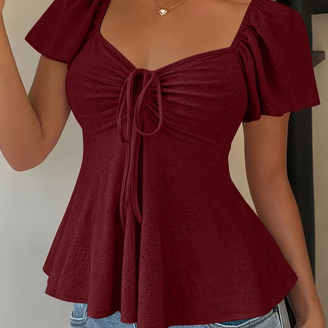 Josephine | Bluzka Peplum z Falbanami