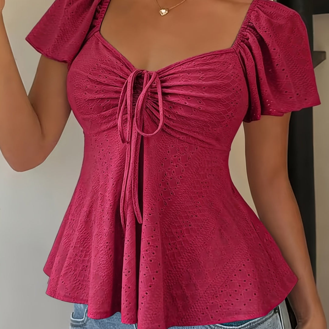 Josephine | Bluzka Peplum z Falbanami
