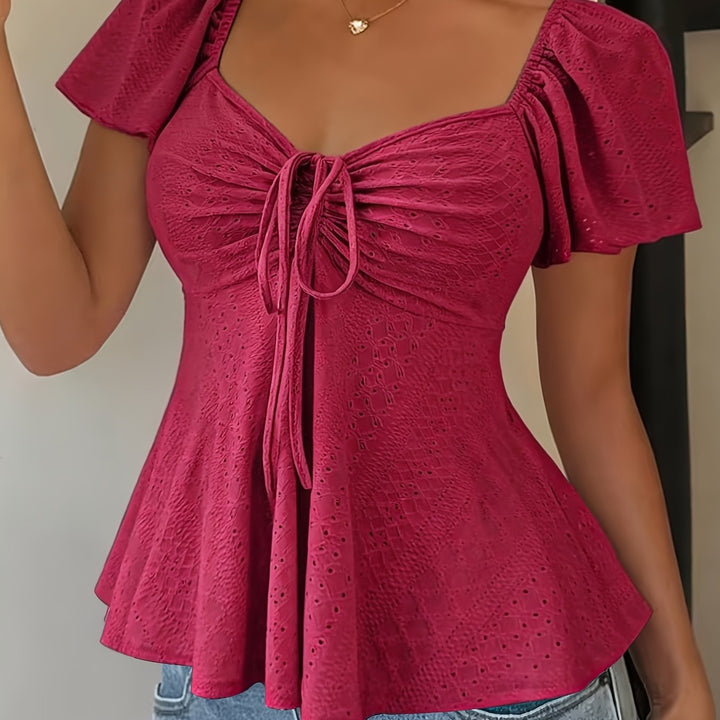 Josephine | Bluzka Peplum z Falbanami