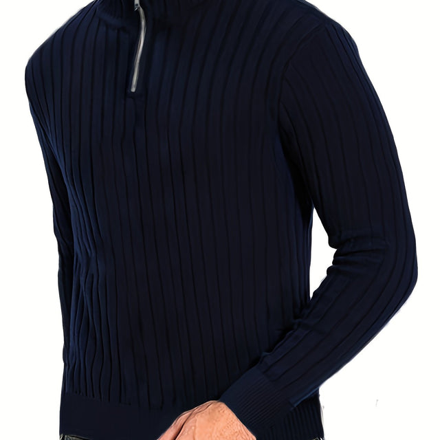 Thatcher | Sweter z prążkowanym kołnierzem i zamkiem błyskawicznym