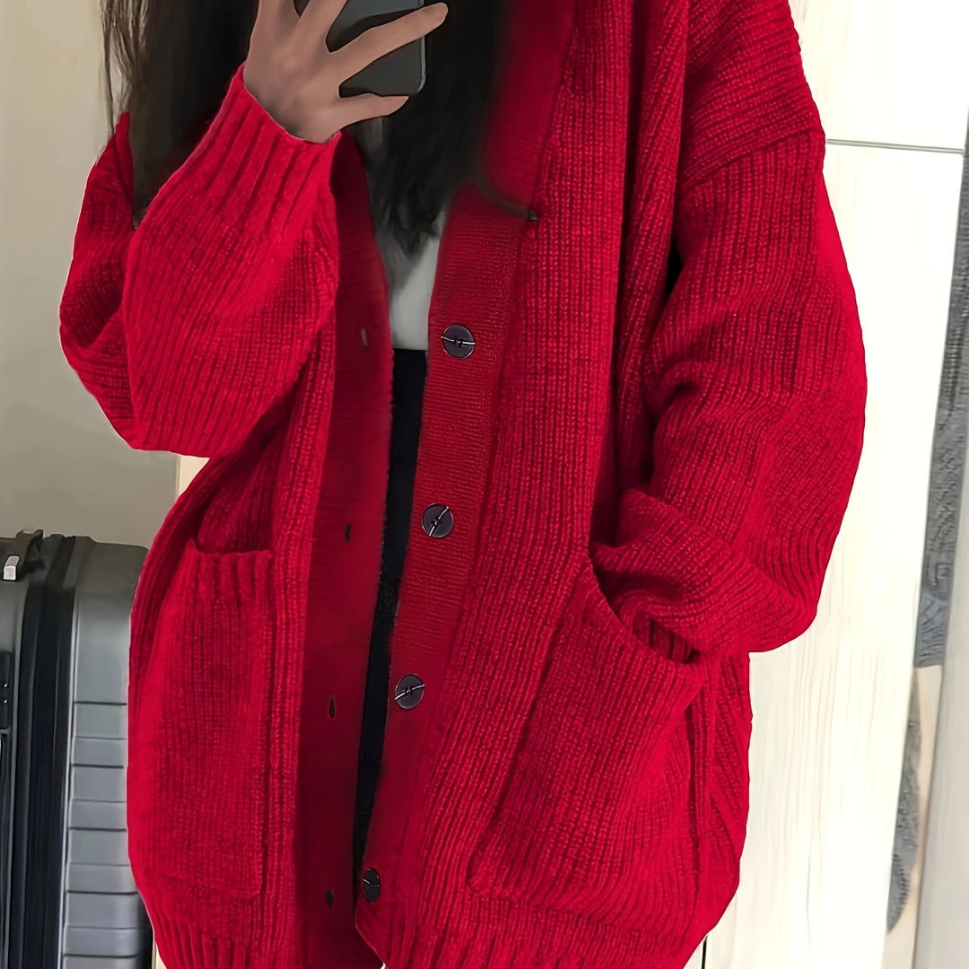 Maisie | Luźny kardigan z guzikami z przodu