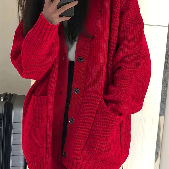 Maisie | Luźny kardigan z guzikami z przodu