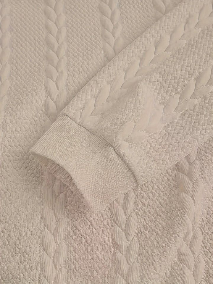 Merritt | Teksturowany Sweter z Wysokim Kołnierzem