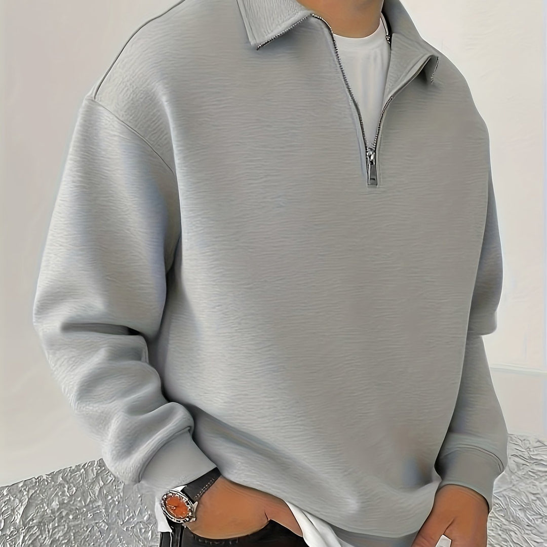 Nathaniel | Przytulny Sweatshirt z Pół-Zipem