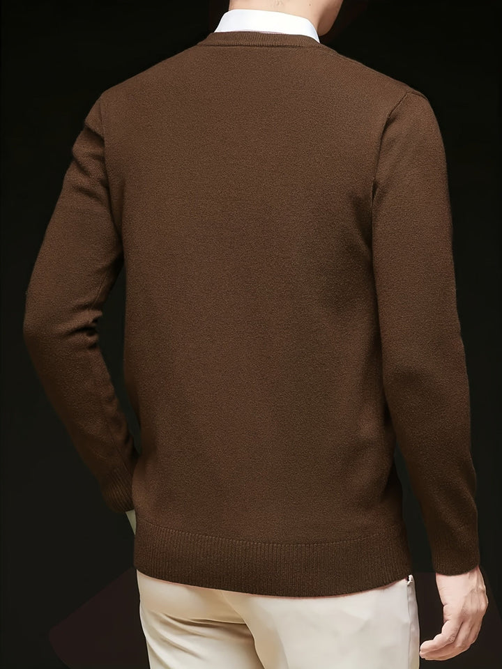 Hugh | Elegancki sweter z dekoltem w serek