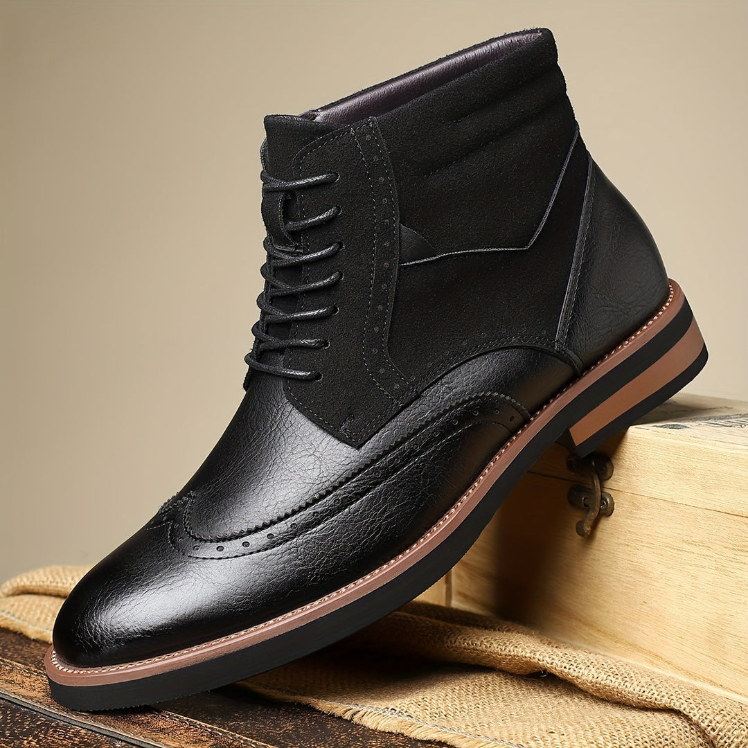 Roland | Klasyczne Botki Wingtip na Kostkę