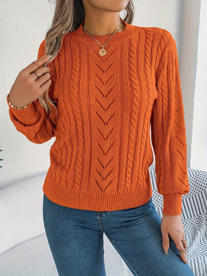 Blythe | Sweter z teksturą w sploty kablowe