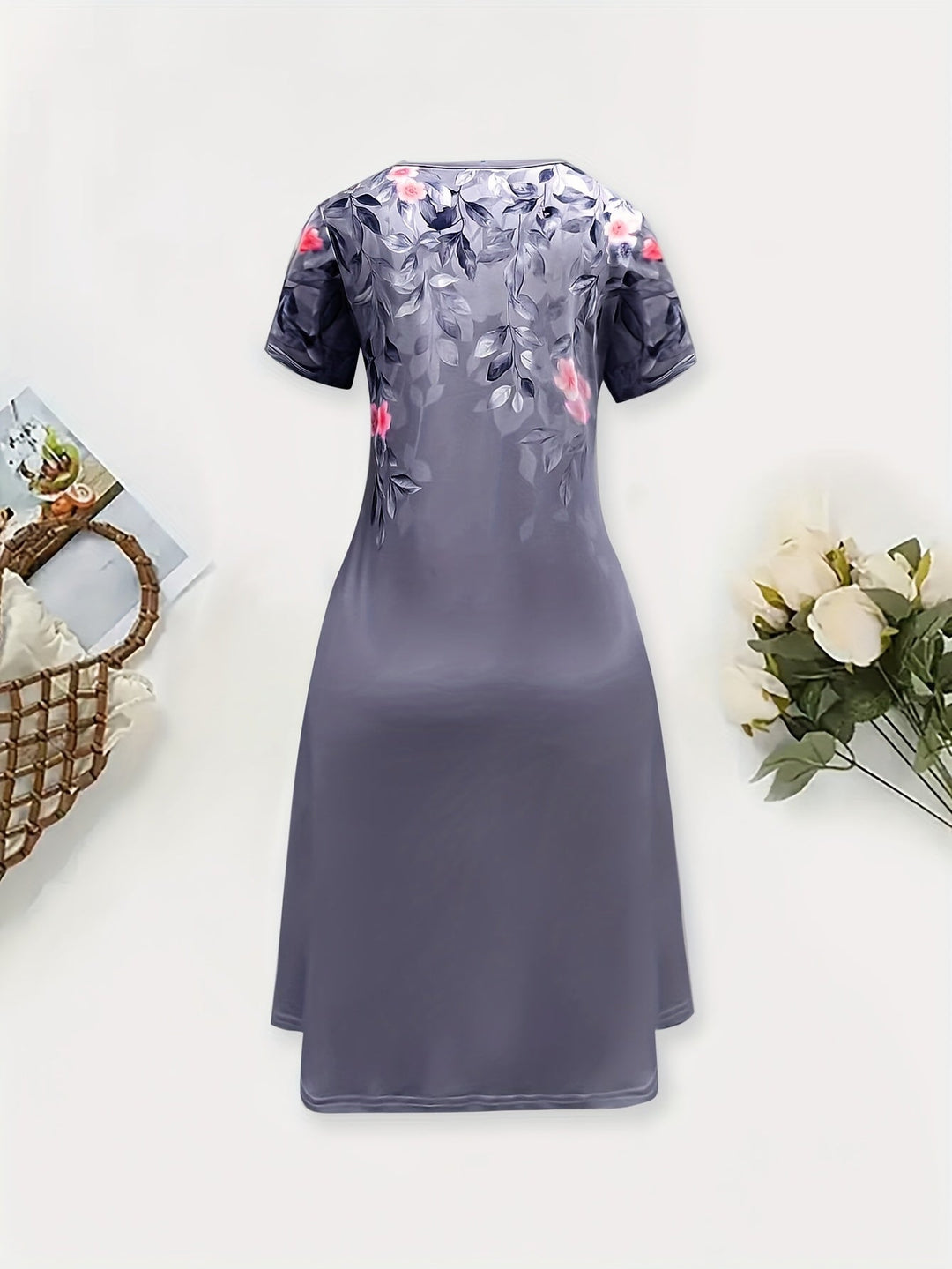 Marjorie | Elegancka Sukienka A-Line w Kwiaty