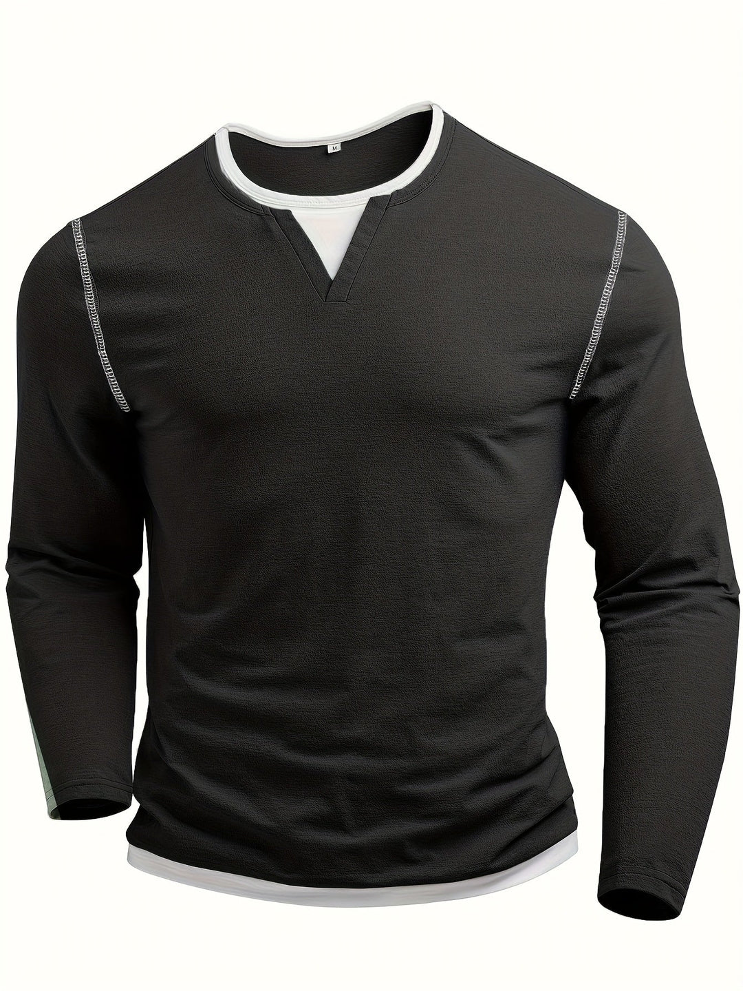 Nathan | Elegancka koszula Henley z dekoltem w serek