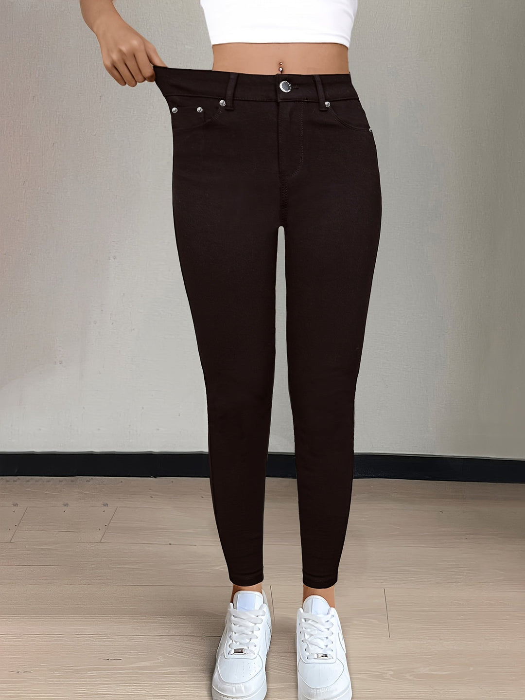Sylvie | Jeansy Skinny z Wysokim Stanem