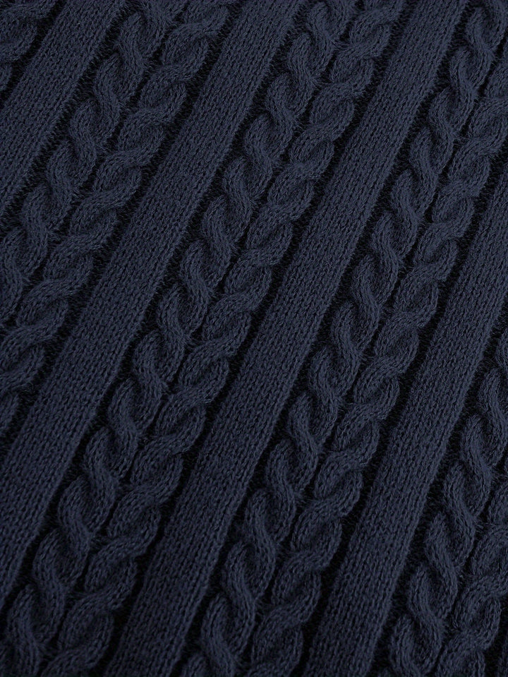 Gideon | Kamizelka Sweter V-Neck z Warkoczem