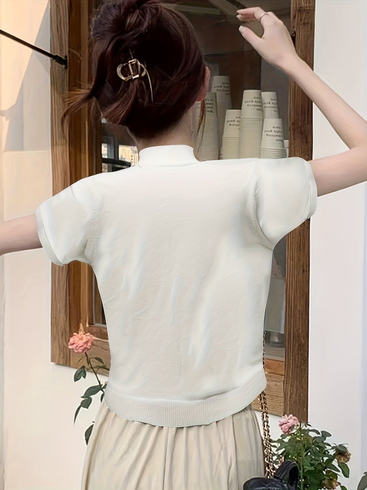 Della | Elegancki Top z Mock-Neck