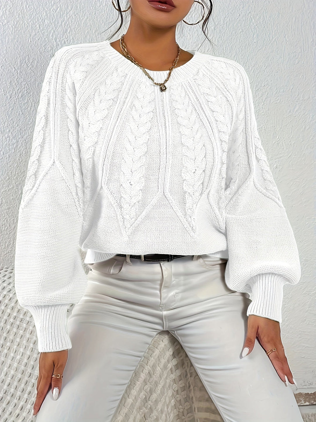 Eleanor | Luźny sweter w sploty