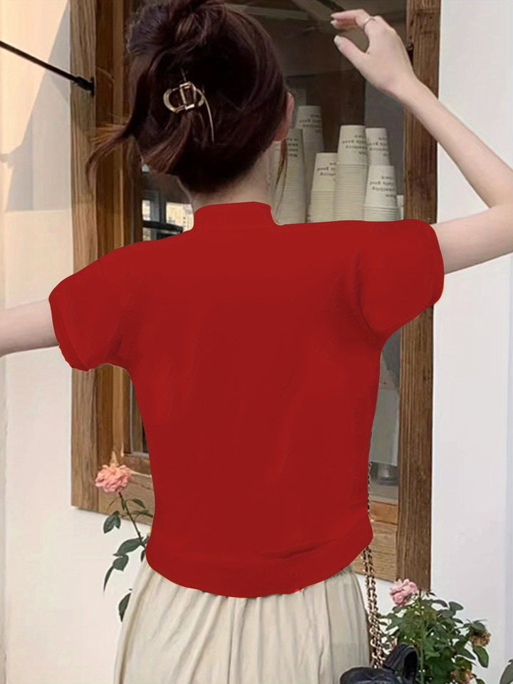 Della | Elegancki Top z Mock-Neck