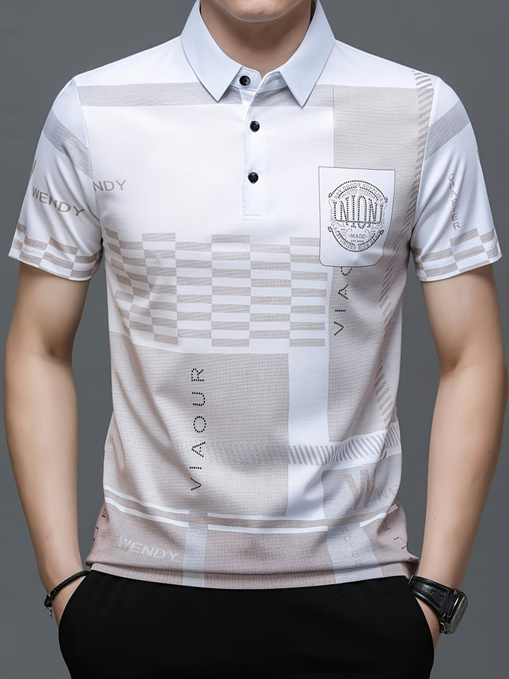Nathaniel | Elegancka koszulka polo w kolorach blokowych