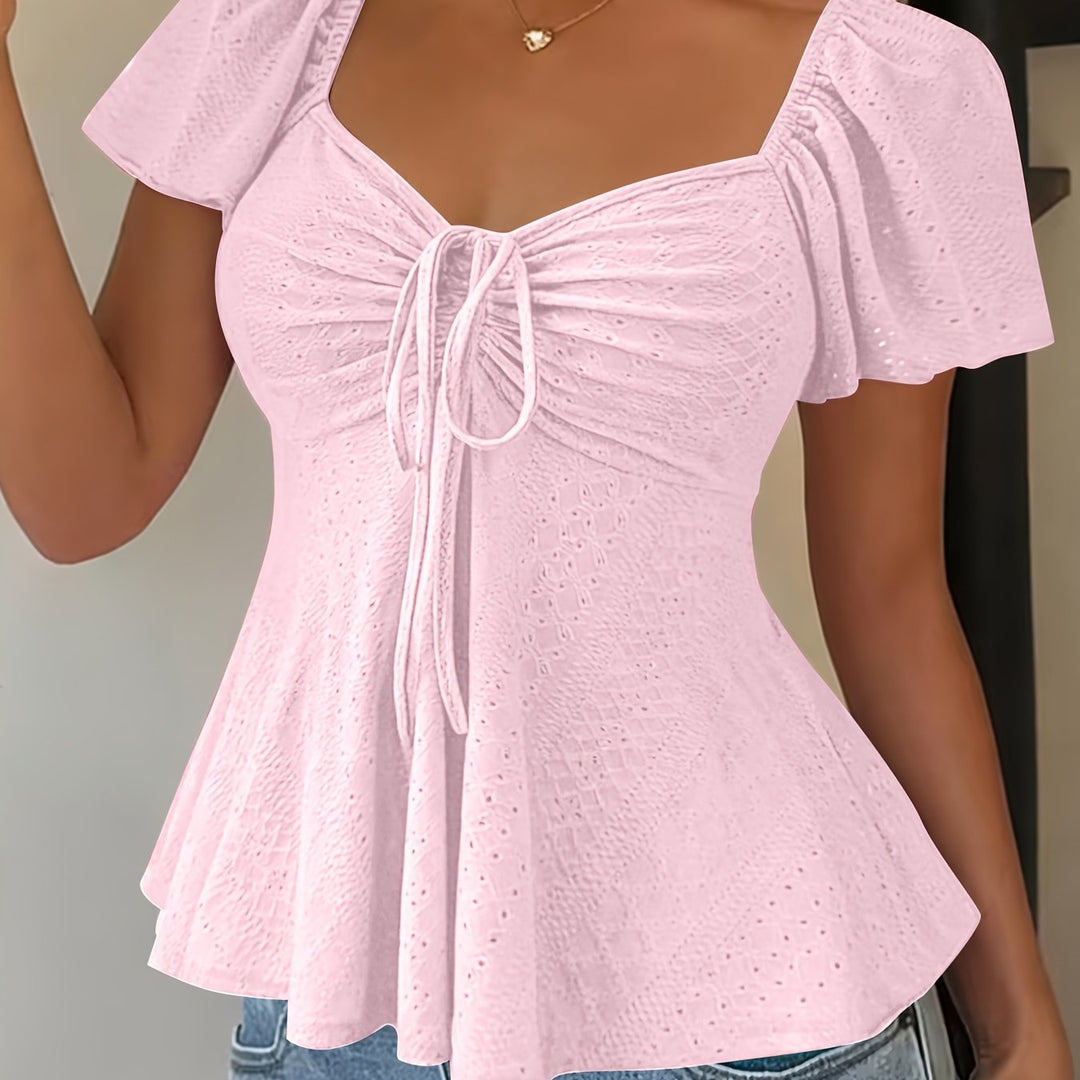 Josephine | Bluzka Peplum z Falbanami