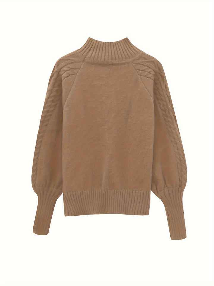 Eloise | Sweter z teksturowanym półkołnierzem