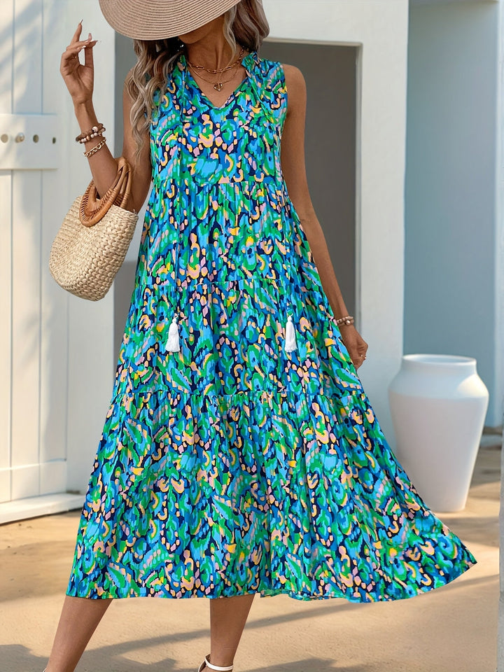 Delia | Swobodna Boho Maxi Sukienka