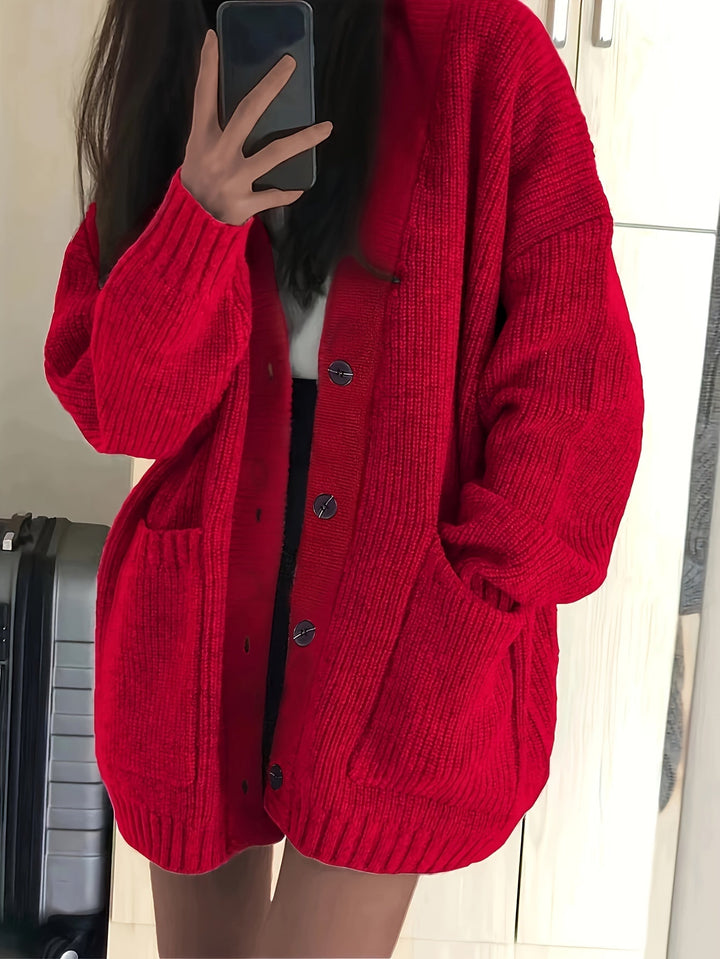 Maisie | Luźny kardigan z guzikami z przodu