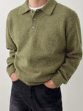 Landon | Elegancki Sweter z Kołnierzykiem Polo