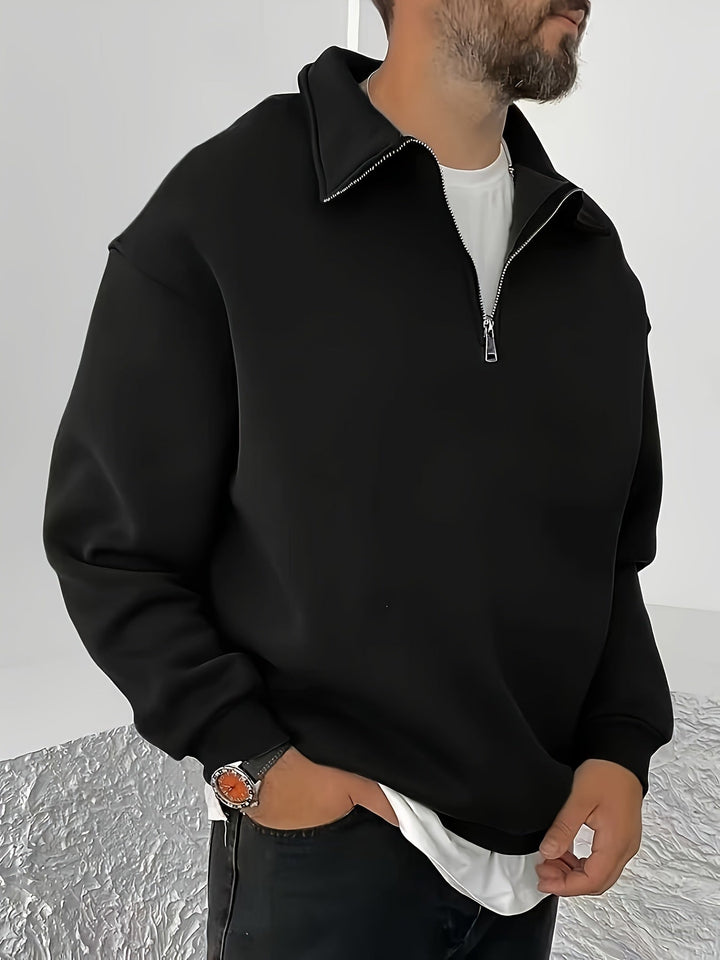 Nathaniel | Przytulny Sweatshirt z Pół-Zipem