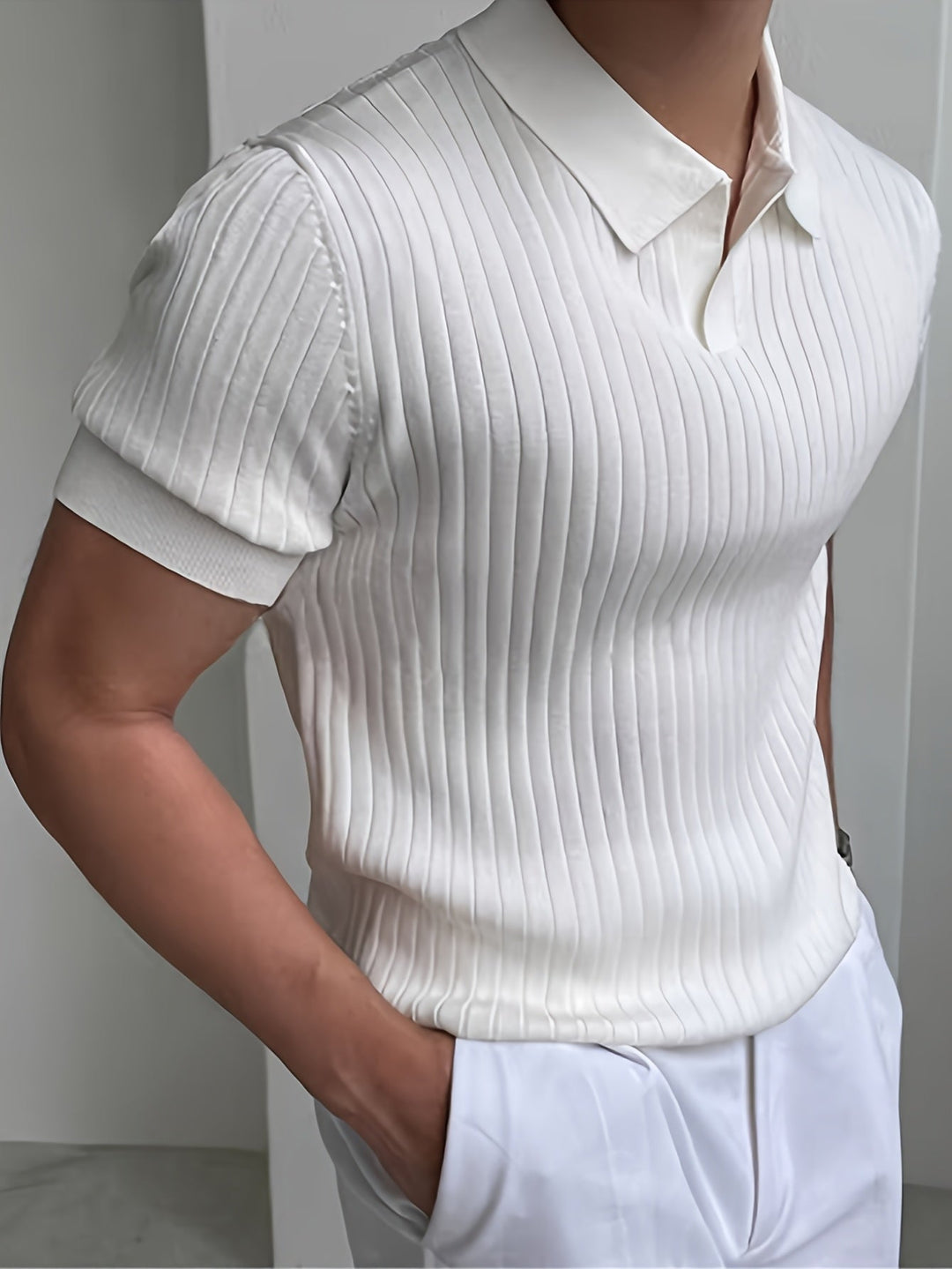 Cameron | Elegancka Koszulka Polo z Teksturą