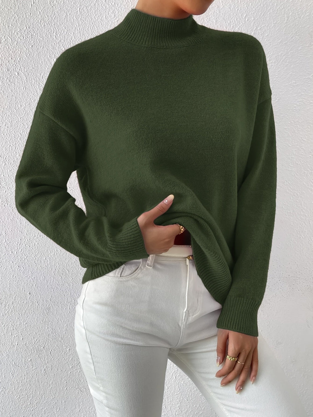 Lorelei | Elegancki Sweter z Mock Neck