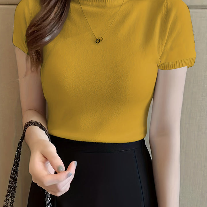 Della | Elegancki Top z Mock-Neck