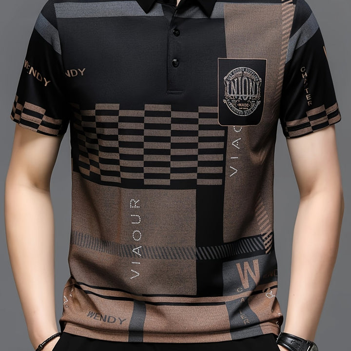 Nathaniel | Elegancka koszulka polo w kolorach blokowych