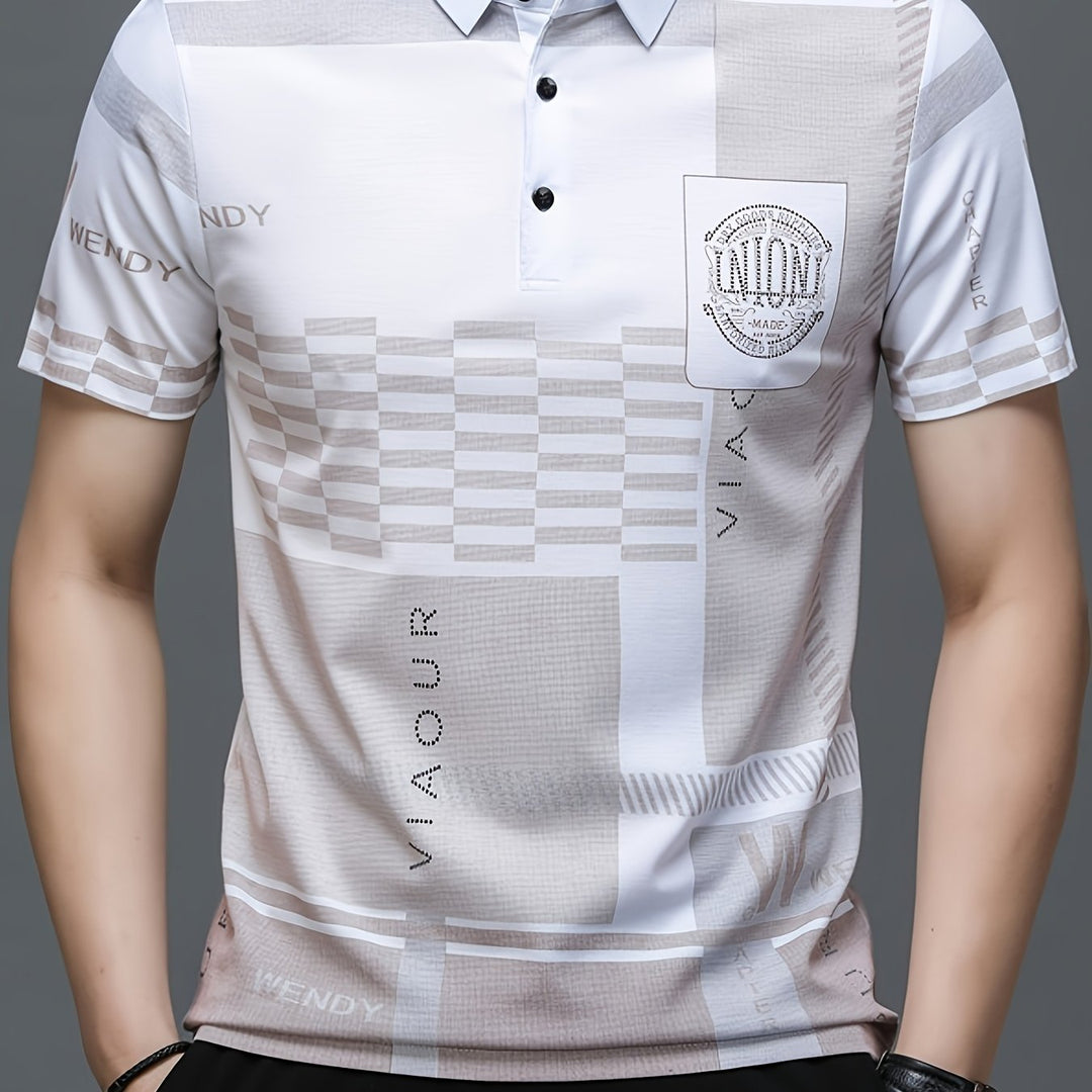 Nathaniel | Elegancka koszulka polo w kolorach blokowych