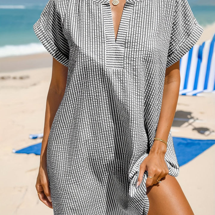 Marina | Przewiewny Pasiasty Pareo Plażowe
