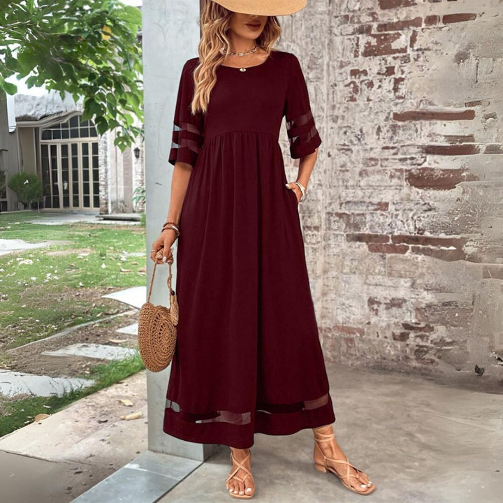 Aubrey | Elegancka Midi Sukienka Wygładzająca Brzuch