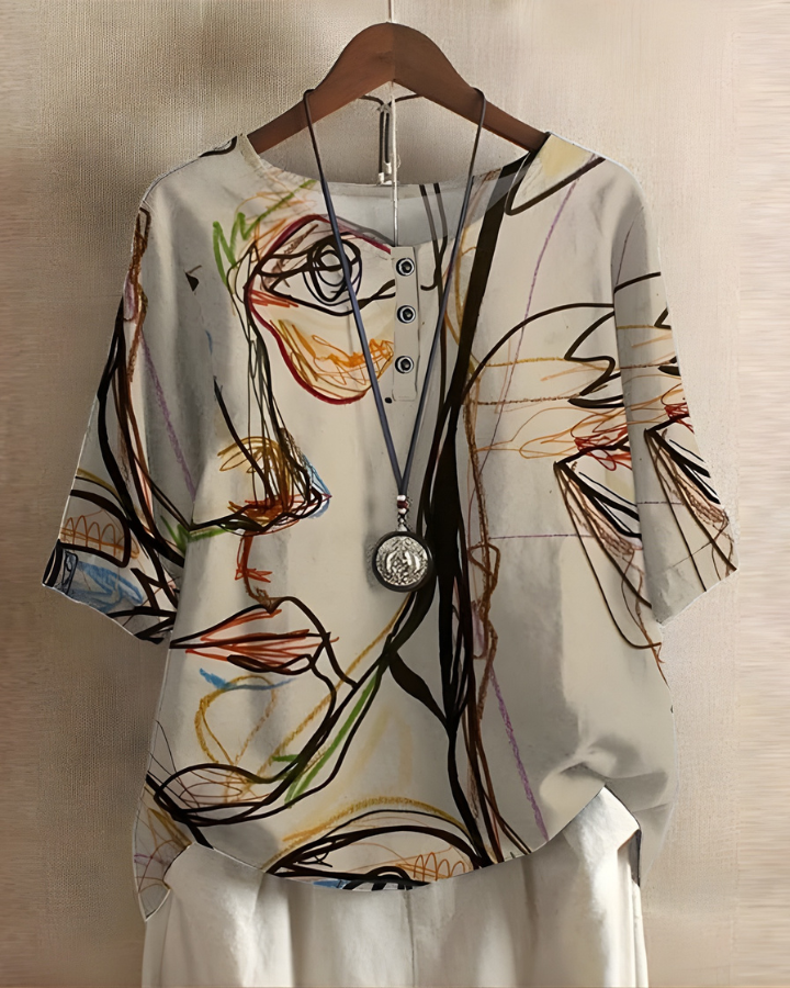 Fiona | Luźna letnia bluzka boho