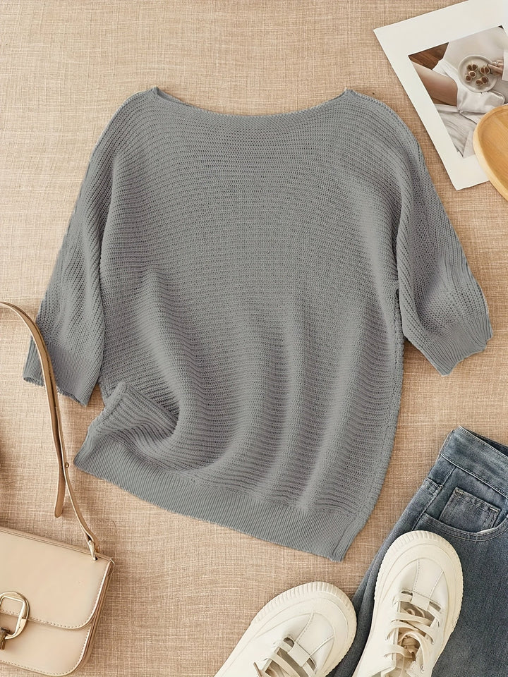 Lena | Luźny sweter z otwartym splotem