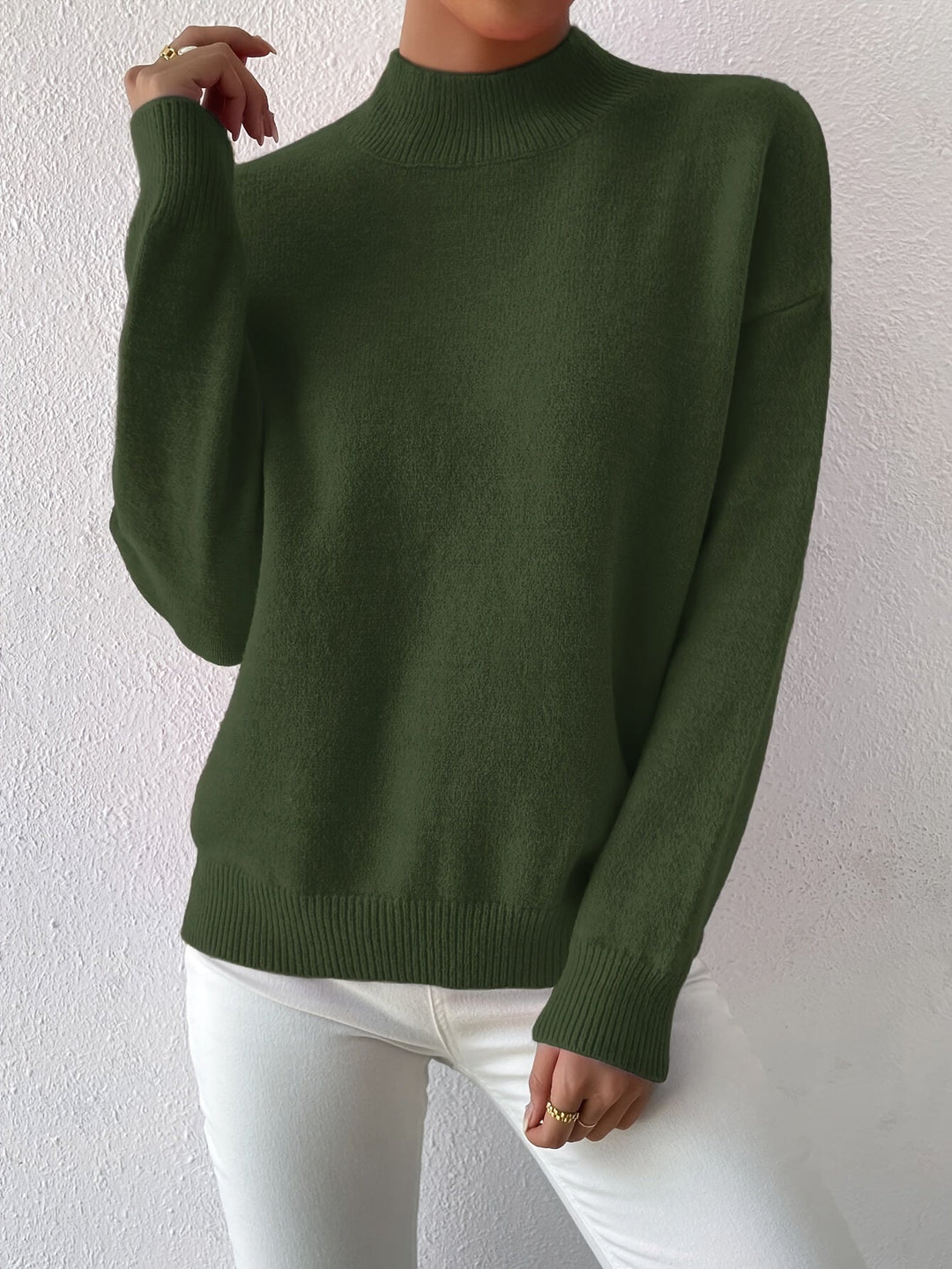 Lorelei | Elegancki Sweter z Mock Neck