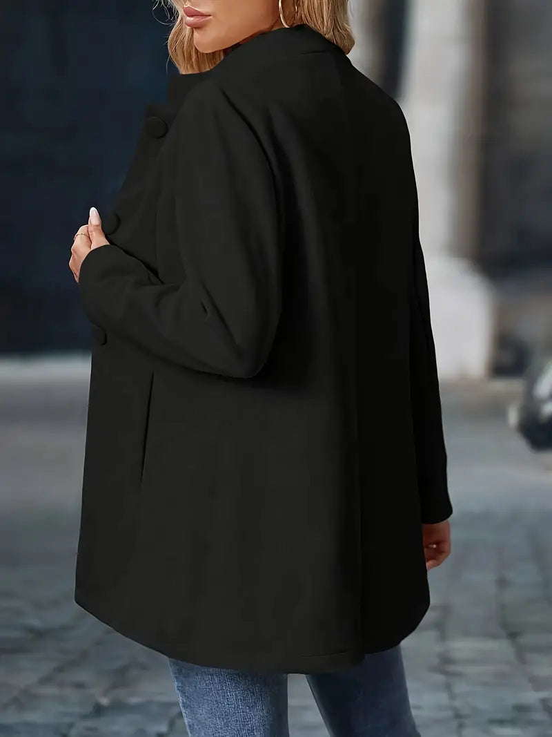 Juliette | Elegancki Płaszcz z Stojącym Kołnierzem i Guzikami