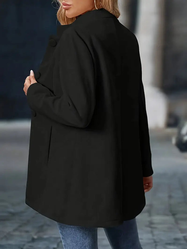 Juliette | Elegancki Płaszcz z Stojącym Kołnierzem i Guzikami