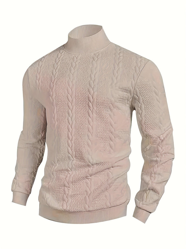 Merritt | Teksturowany Sweter z Wysokim Kołnierzem