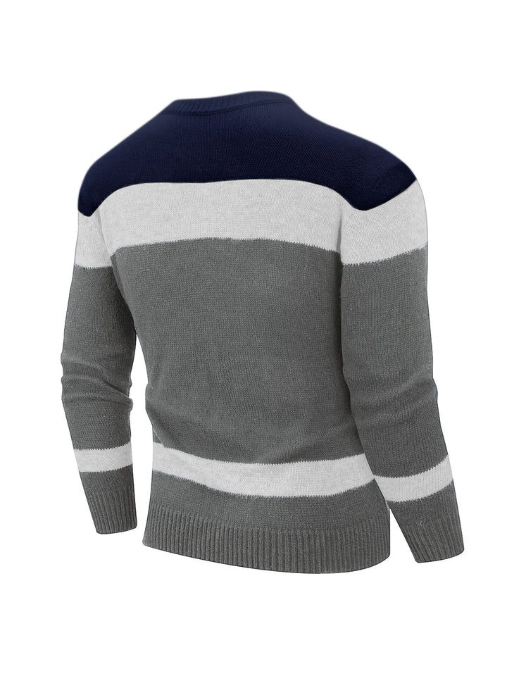 Ethan | Sweter z kolorowym blokiem