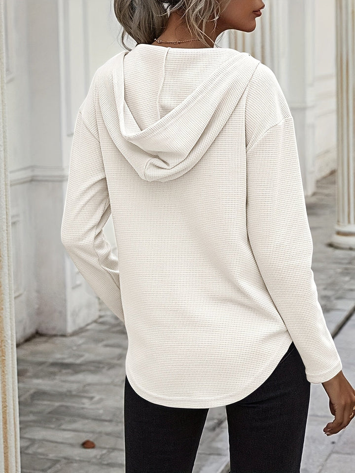 Kendra | Luźna Bluza z Kapturem w Serek