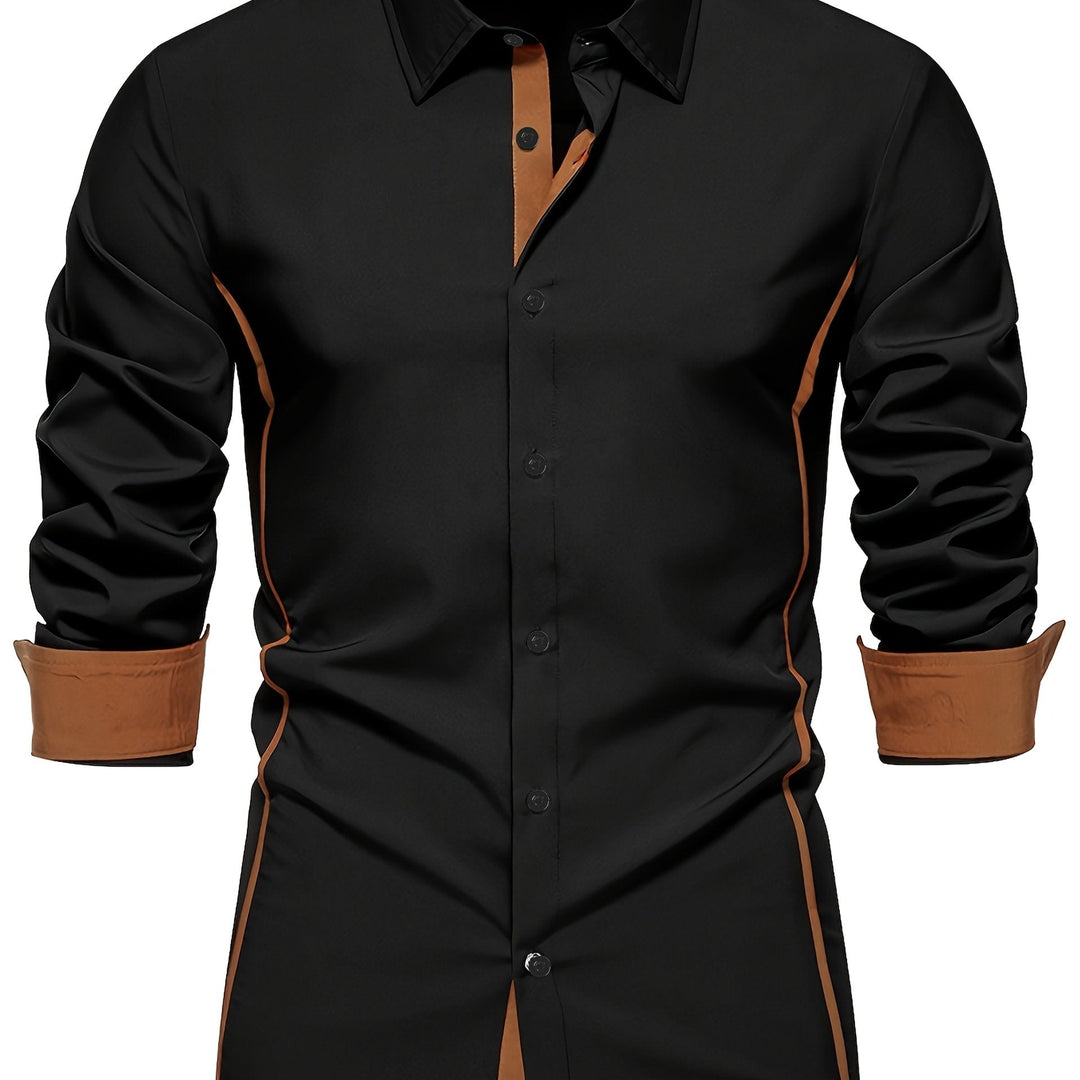 Graham | Slim Shirt z Kontrastowym Wykończeniem