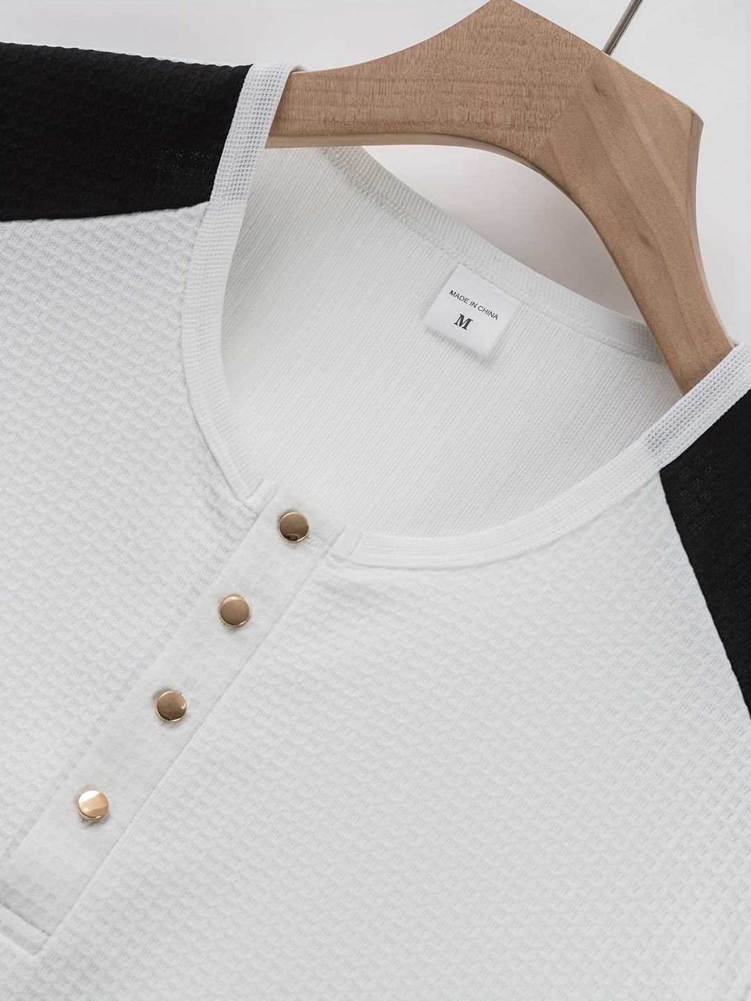 Curtis | Teksturowany Henley z Długim Rękawem