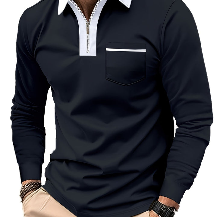 Curtis | Elegancka koszulka polo z zamkiem przy kołnierzu